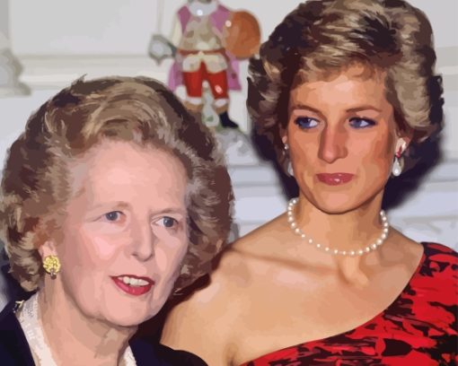 Margaret Thatcher And Princess Diana Diamond Painting Margaret Thatcher And Princess Diana Diamond Painting