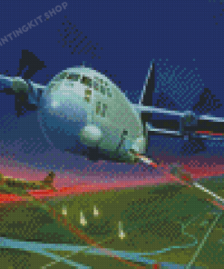 Military C130 Plane Diamond Painting