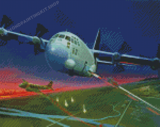 Military C130 Plane Diamond Painting