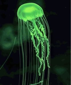 Neon Green Jellyfish Diamond Painting