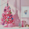 Pink Christmas Tree Diamond Painting