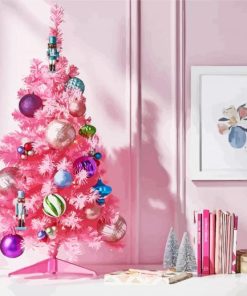 Pink Christmas Tree Diamond Painting