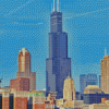 Willis Tower Chicago City Diamond Painting