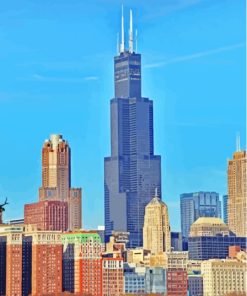 Willis Tower Chicago City Diamond Painting