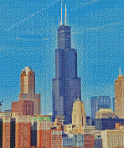 Willis Tower Chicago City Diamond Painting