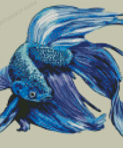 Blue Betta Fish diamond painting