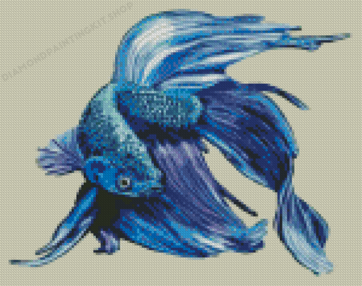 Blue Betta Fish diamond painting