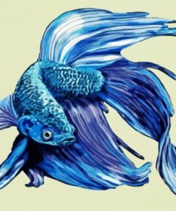 Blue Betta Fish diamond painting