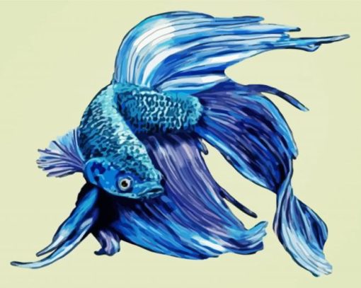 Blue Betta Fish diamond painting