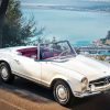 Classic White Mercedes Roadster Diamond Painting