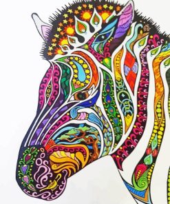 Colorful Mandala Zebra Diamond Painting