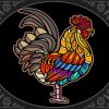 Colorful Rooster Mandala Diamond Painting