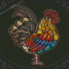 Colorful Rooster Mandala Diamond Painting