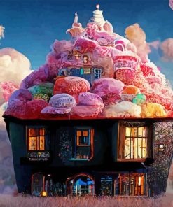 Cotton Candy House Diamond Painting