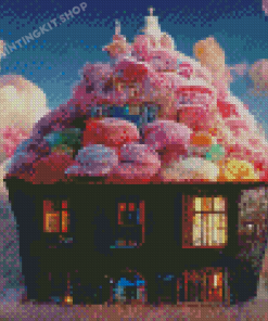 Cotton Candy House Diamond Painting