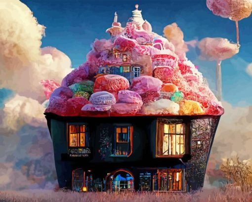 Cotton Candy House Diamond Painting