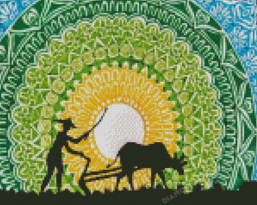 Mandala Cow Diamond Painting