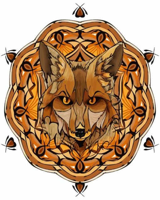 Mandala Fox Diamond Painting