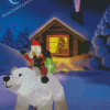 Polar Bear And Santa Diamond Painting