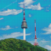 Seoul Tower Namsan Diamond Painting