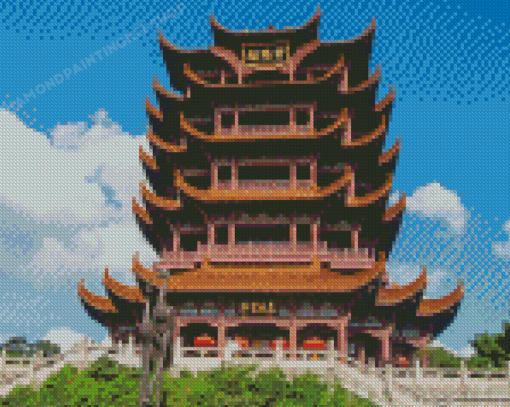 The Yellow Crane Tower Diamond Painting