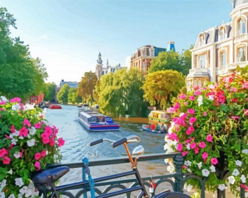 Amsterdam Canal Netherland Diamond painting