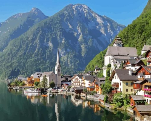 Hallstatt Lake Diamond Painting