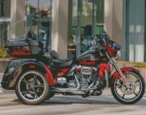 Harley Davidson Trike Diamond Painting