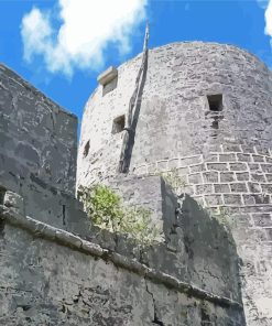 Martello Tower Exterior Looking Up Diamond Painting