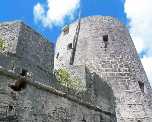 Martello Tower Exterior Looking Up Diamond Painting