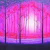 Pink Forest Art Diamond Painting