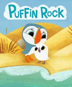 Puffin Rock Poster Diamond Painting