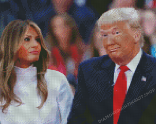 Trump And His Wife Milana Diamond Painting
