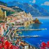 Abstract Amalfi Coast Diamond Painting