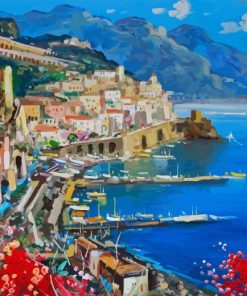 Abstract Amalfi Coast Diamond Painting