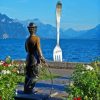 Charlie Chaplin Statue In Vevey Diamond Painting