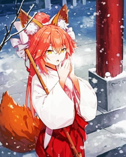 Cute Tamamo Diamond Painting