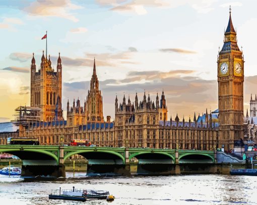 Palace Of Westminster Big Ben Tower Diamond painting