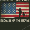 Home Of The Free Cuz I am Brave Diamond Painting