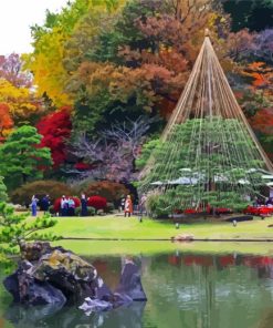 Rikugien Garden Diamond Painting