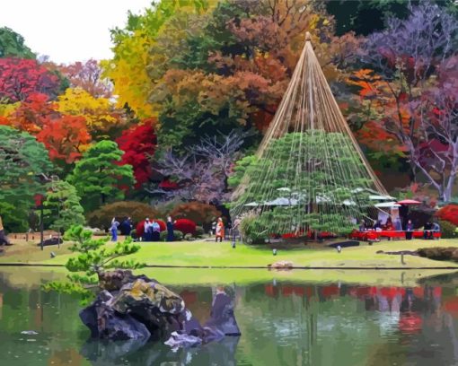 Rikugien Garden Diamond Painting