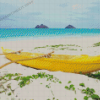 Yellow Boat In Lanikai Beach Diamond Painting