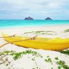 Yellow Boat In Lanikai Beach Diamond Painting