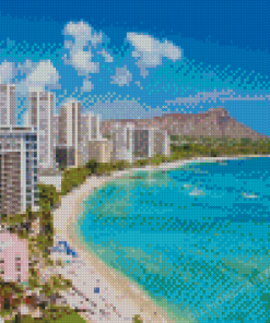 Hawaii Waikiki Beach Diamond Painting