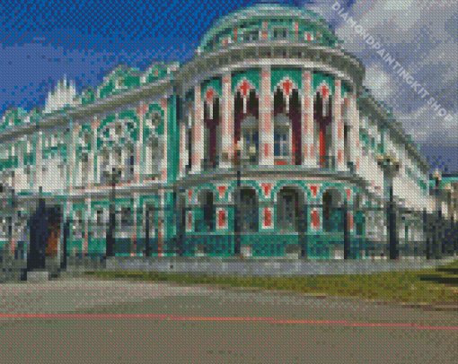 Beautiful Buildings in Yekaterinburg Diamond Painting