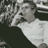 Black And White Chef Anthony Bourdain Diamond Painting