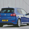 Blue Golf R32 Car Diamond Painting