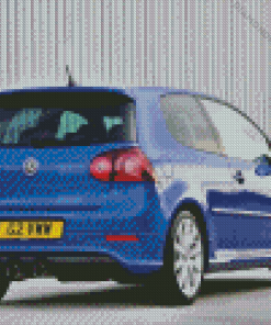 Blue Golf R32 Car Diamond Painting