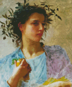 Bouguereau Female Portrait Diamond Painting