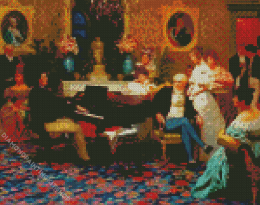 Chopin Playing Piano Diamond Painting